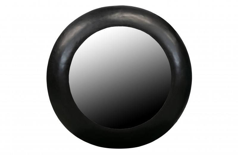 MIRROR ROUND FOX BLACK METAL MIRROR ROUND FOX BLACK METAL